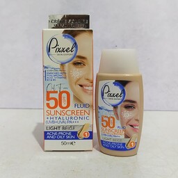 کرم ضد آفتاب 50 میل رنگ بژ روشن پیکسل مناسب پوست های چرب و جوش دار و مختلط با SPF50