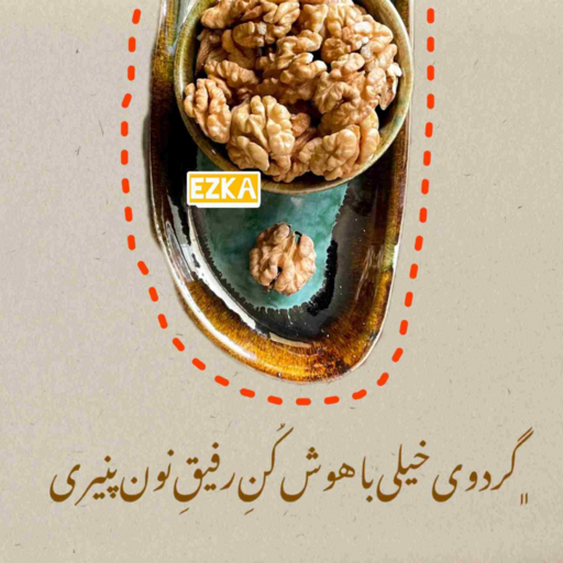 مغز گردوی شکسته ی سفید و چرب 