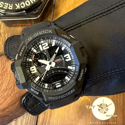 ساعت مچی جیشاک Ga1000قطب نما دماسنج G-Shock یک سال گارانتی جعبه ارسال رایگان رنگبندی 