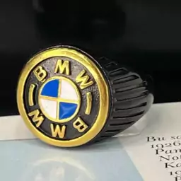 انگشتر مردانه اسپورت استیل مدل BMW بی ام و رنگ ثابت