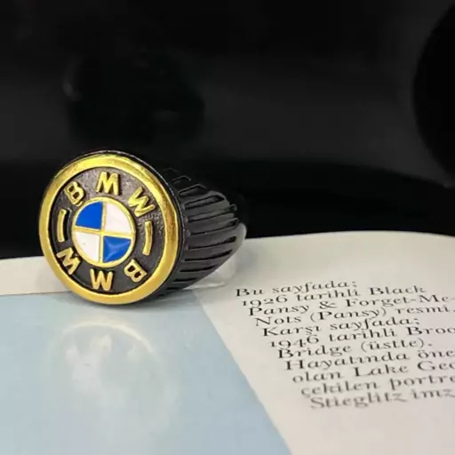 انگشتر مردانه اسپورت استیل مدل BMW بی ام و رنگ ثابت