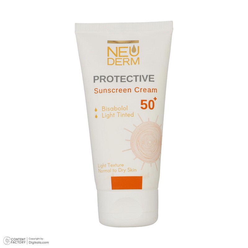 کرم ضد آفتاب بدون رنگ نئودرم SPF 50 مدل Highly Protective مناسب پوست های نرمال تا خشک حجم 50 میلی لیتر
