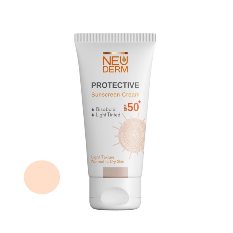 کرم ضد آفتاب رنگی نئودرم SPF50 مدل Highly مناسب پوست خشک و معمولی حجم 50 میلی لیتر