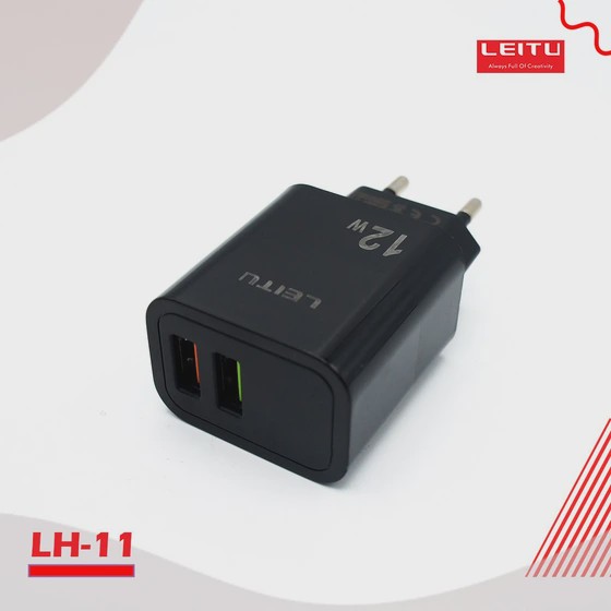 شارژر دو پورت لیتو مدل LH-11 با کابل کنفی
