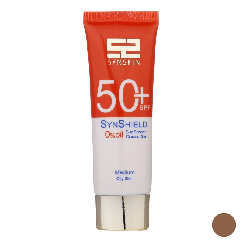 ژل ضد آفتاب رنگی ساین اسکین SPF 50 مدل M مناسب پوست های چرب چرب حجم 50 میلی لیتر
