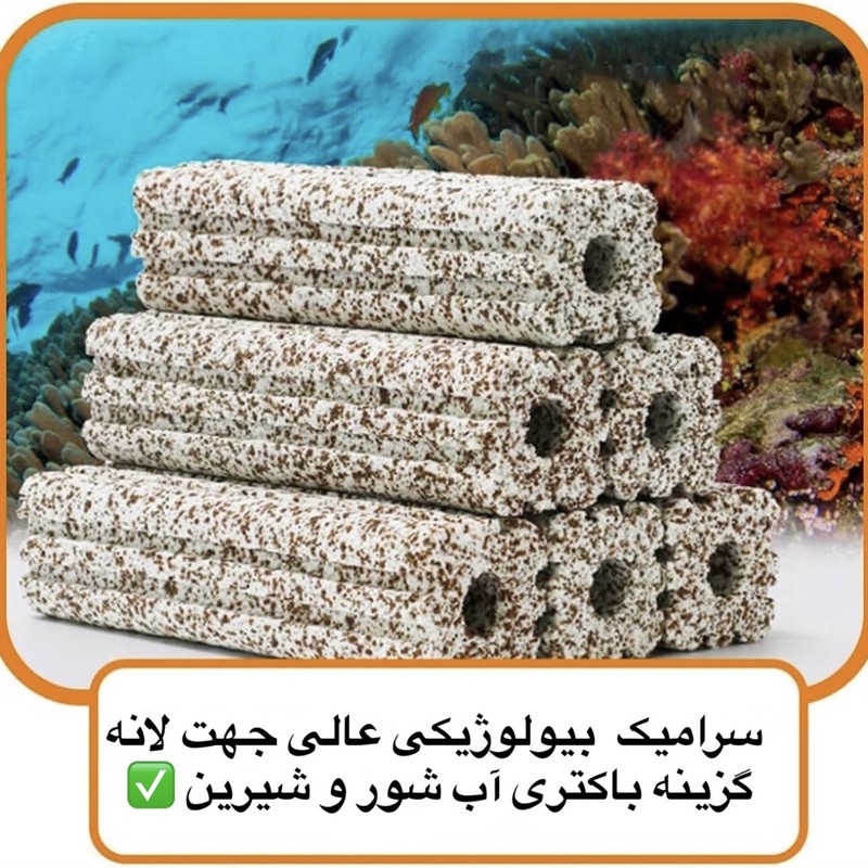 سرامیک آکواریوم بلوک میکرو متخلخل آکووا مدل 001 بسته 2 عددی