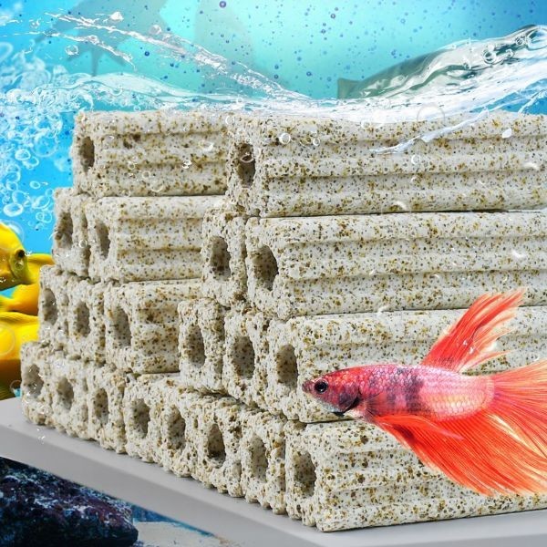 سرامیک آکواریوم بلوک میکرو متخلخل آکووا مدل 001 بسته 2 عددی