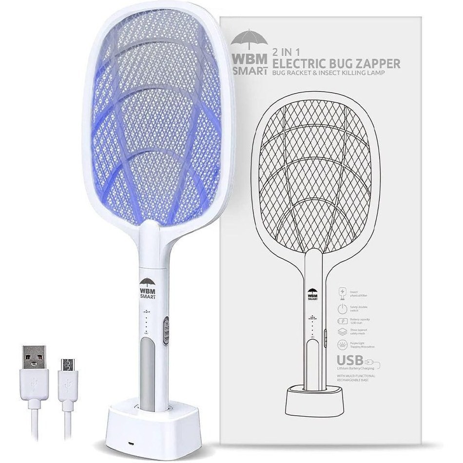 پشه کش راکتی شارژی دو کاره با پایه Mosquito killer Racket KLZ-918