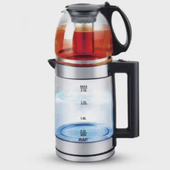 چای ساز روهمی راف مدل R.7898 ظرفیت 2 لیتر با کتری پیرکس