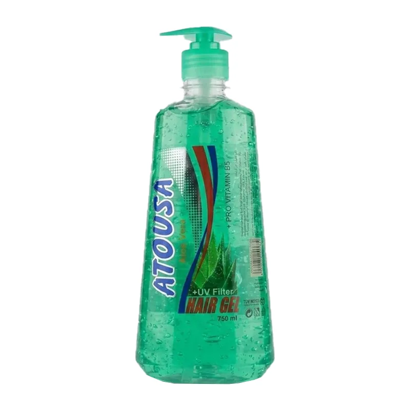 ژل مو پمپی مرطوب آتوسا مدل aloe vera سبز حجم 750 میلی لیتر