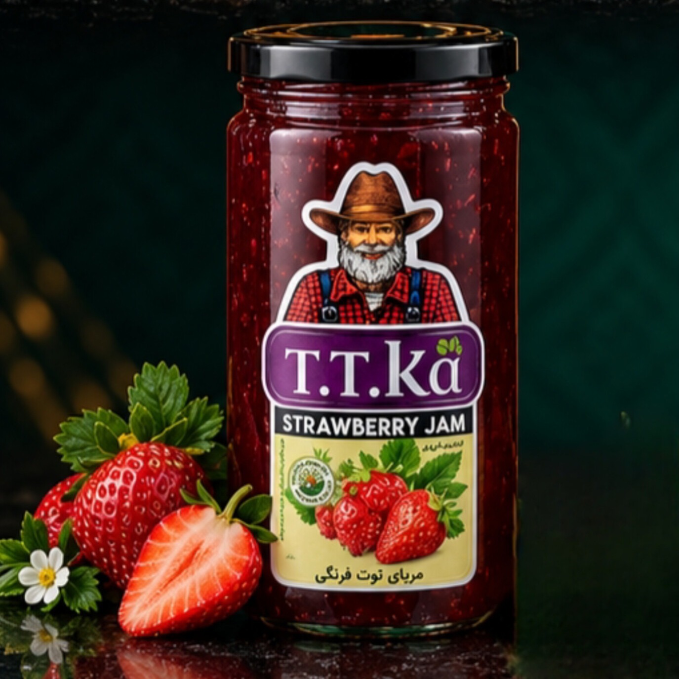 مربای توت فرنگی 280 گرم تی تی کا (T.T.Ka)