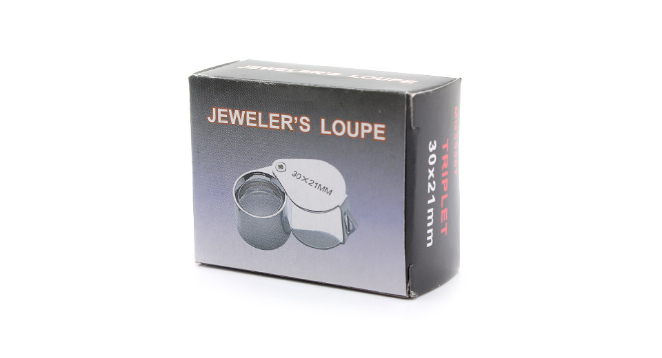 ذره بین تاشو 30X جواهرشناسی بدنه فلزی Triplet1 مدل MG55367