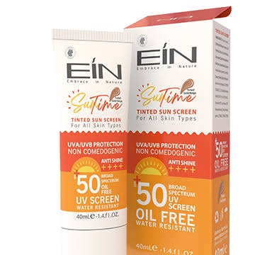 کرم ضد آفتاب رنگی ای آی ان با SPF50 مناسب انواع پوست بژ طلایی