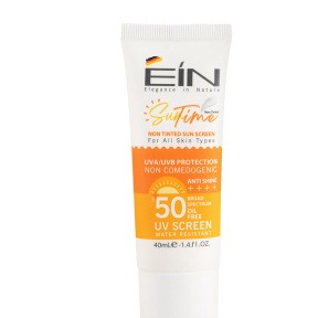 کرم ضد آفتاب بی رنگ ای آی ان با SPF50 مناسب انواع پوست حجم 40 میلی لیتر