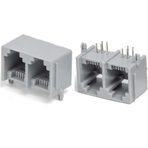 سوکت خط تلفن رو بردی 4 پایه رایت RJ11 6P4C مدل دوبل 2 تایی