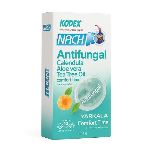 کاندوم آنتیقارچ کدکس / Kodex مدل آنتیفونگال مناسب برای پیشگیری از عفونتهای قارچی و بارداری ناخواسته بسته 12 عددی