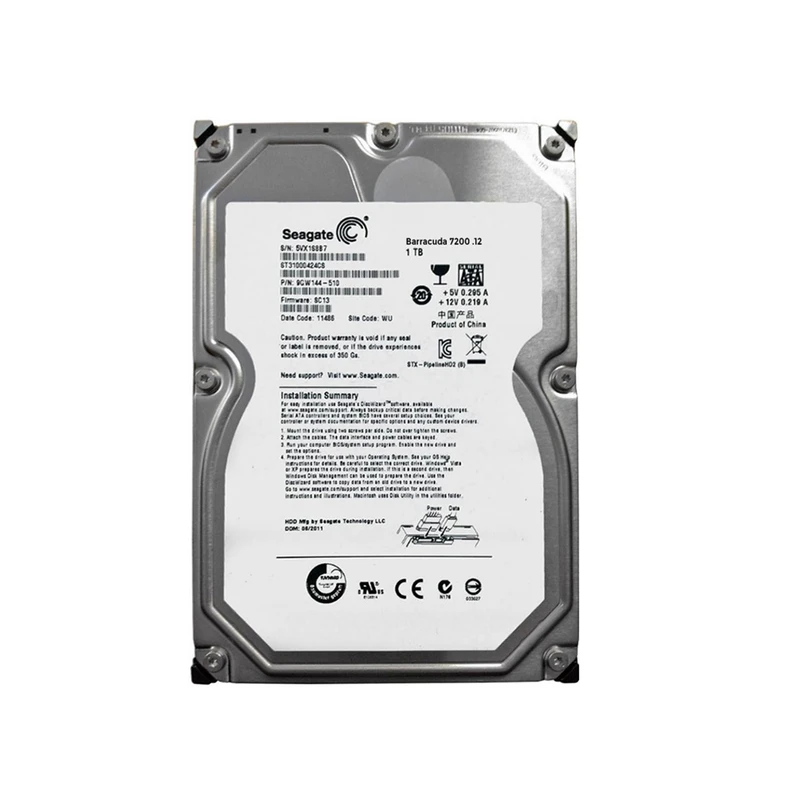 هارد دیسک اینترنال ظرفیت 1TB برند Seagate گارانتی شرکتی (ریفر)