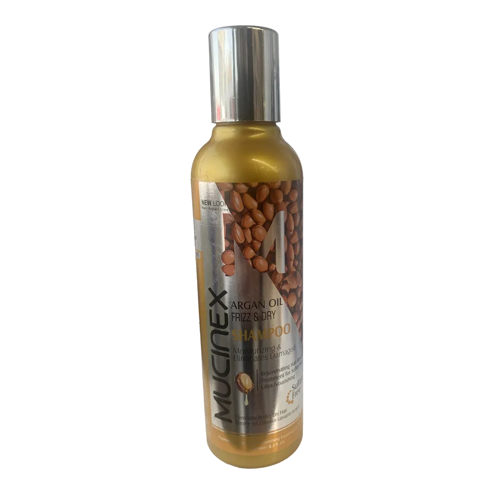 شامپو روغن آرگان ماسینکس (Mucinex) بدون سولفات 250 میلیلیتر | ترمیمکننده، تقویتکننده و درخشانکننده مو