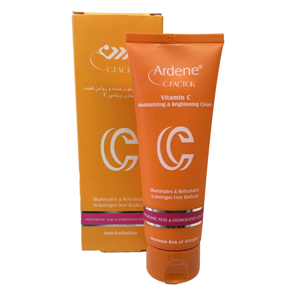 کرم روز مرطوبکننده و روشنکننده ویتامین C با SPF15 آردن C-Factor حجم 75 میل