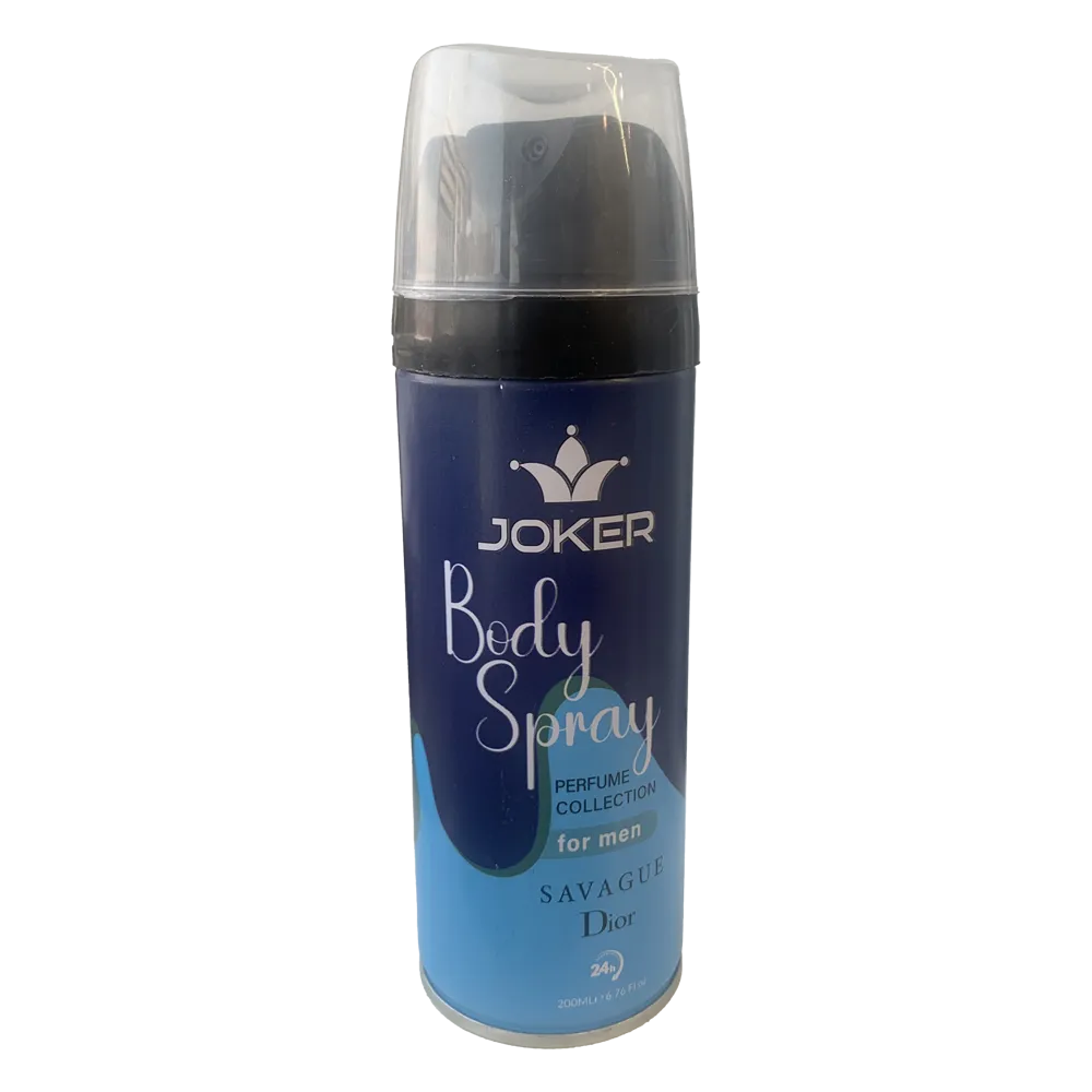 اسپری خوشبوکننده بدن مردانه جوکر (Joker) مدل ساواج دیور (Sauvage Dior) | حجم 200 میلیلیتر - رایحه مدرن و جذاب