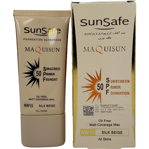 کرم ضدآفتاب پودری و پرایمری سانسیف SPF50 (NW15) – محافظت حرفهای با جلوه مات و طبیعی