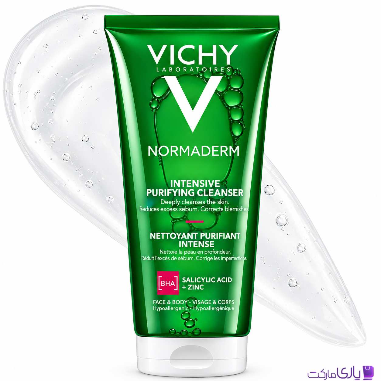 ژل شوینده و پاککننده عمقی صورت و بدن ویشی مدل Normaderm حجم 200 میل
