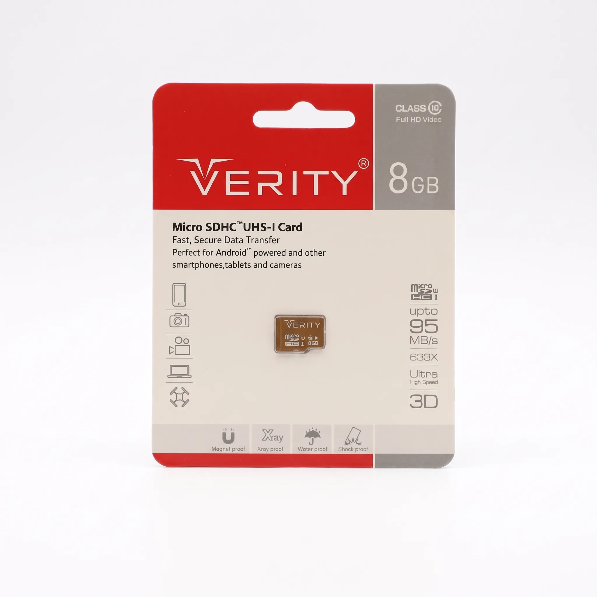 کارت حافظه میکرو SD وریتی مدل U106 ظرفیت 8 گیگابایت