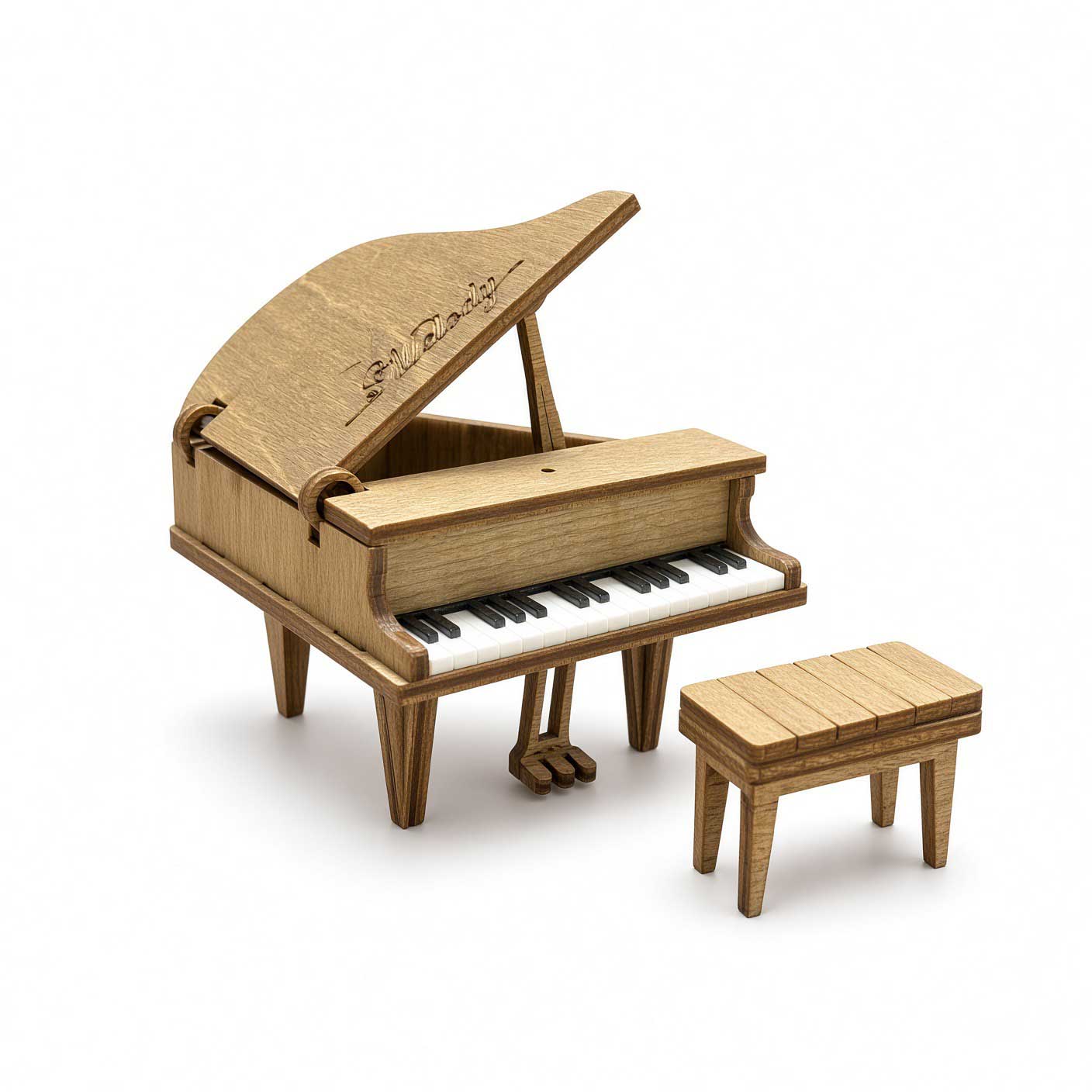 پیانو دکوری قهوه ای