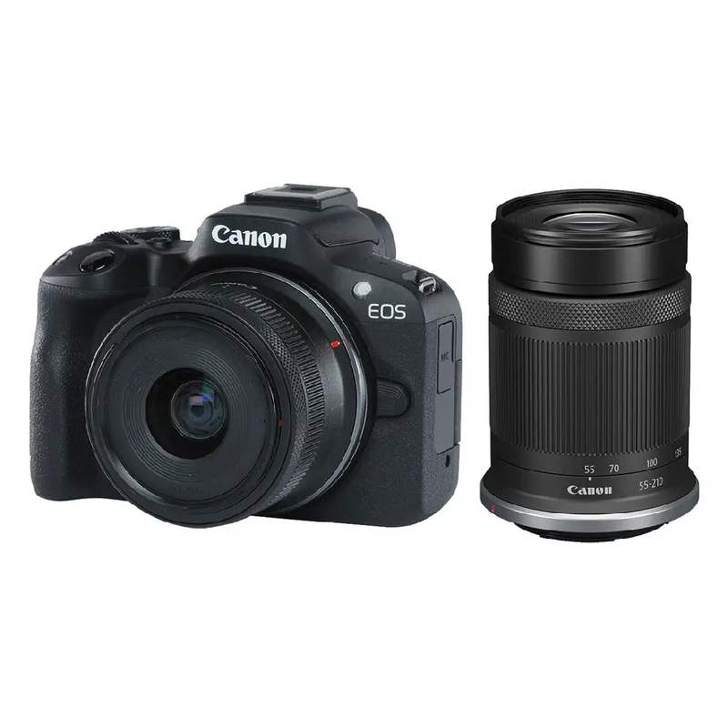 دوربین بدون آینه کانن Canon EOS R50 Mirrorless Camera Kit 18-45 &amp; 55-210 Lens