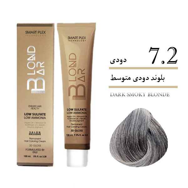 رنگ مو شماره 7.2 بلوندبار حجم 100 میلی لیتر