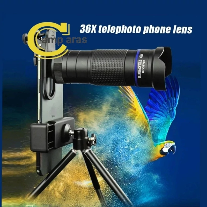 لنز تلسکوپی دوربین موبایل تله زوم HD TELEPHOTO 36xZOOM
