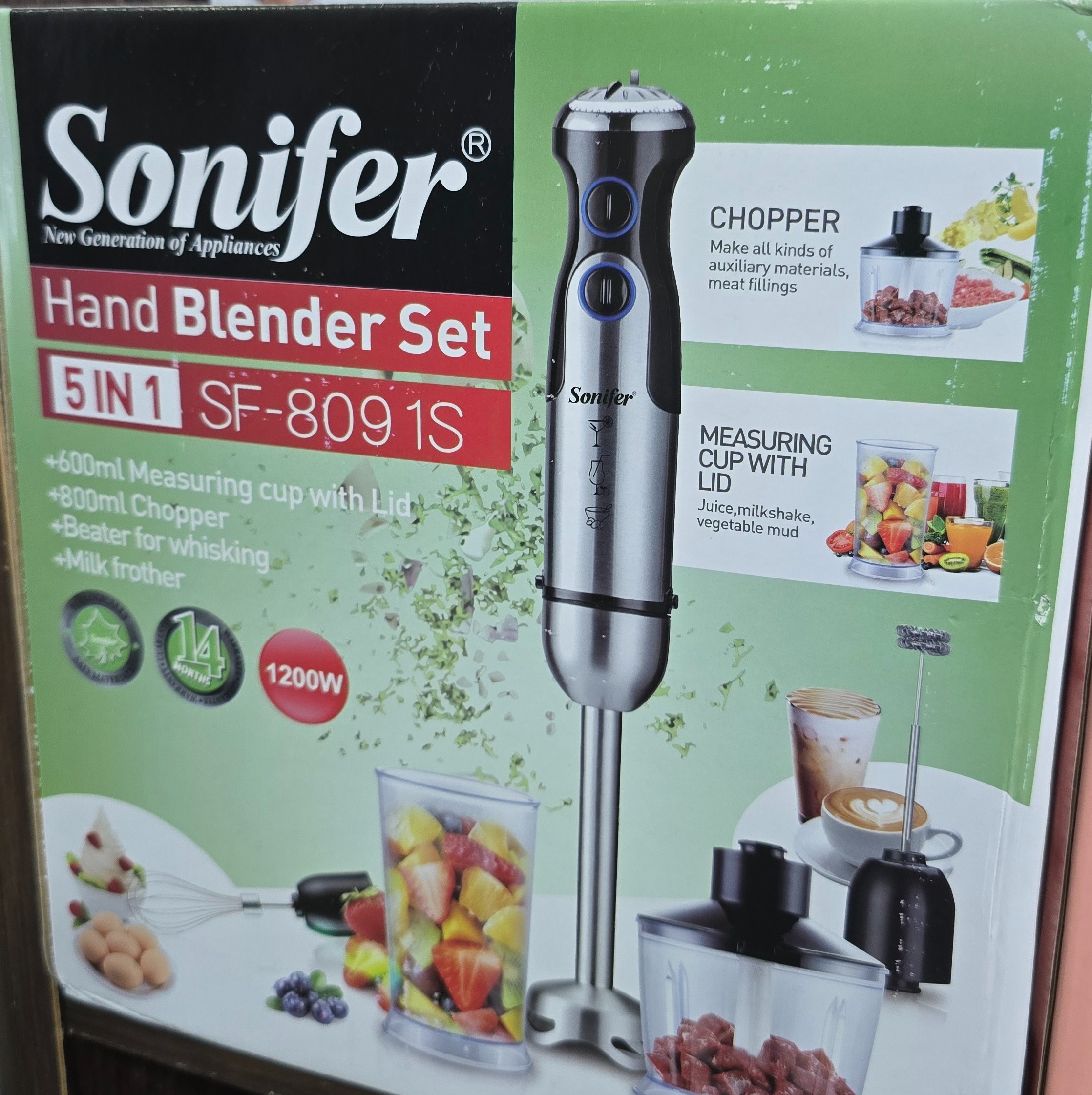 مخلوط کن دستی 5 تکه سونیفر SONIFER HAND BLENDER مدل SF-809