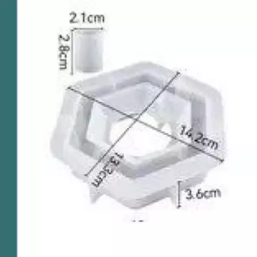 قالب سیلیکونی مدل گلجا شش وجهی