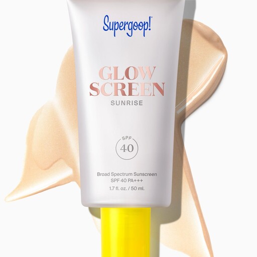 کرم ضد آفتاب رنگی آبرسان و درخشان کننده گلو اسکرین سوپرگوپ با SPF 40 و PA+++  Supergoop Glowscreen SPF 40