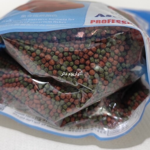 غذای عمومی ماهیان آکواریوم شامل غذای رنگ و رشد و اسپیرولینا (500 g)