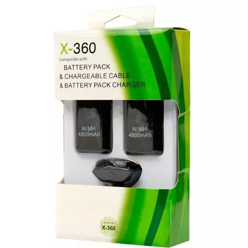 باتری و شارژر دسته بازی 3 کاره XBox 360  Ni MH 4800 mAh