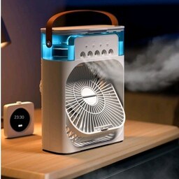 پنکه کولر آبی برقی مه پاش رومیزی و قابل حمل Air Cooler