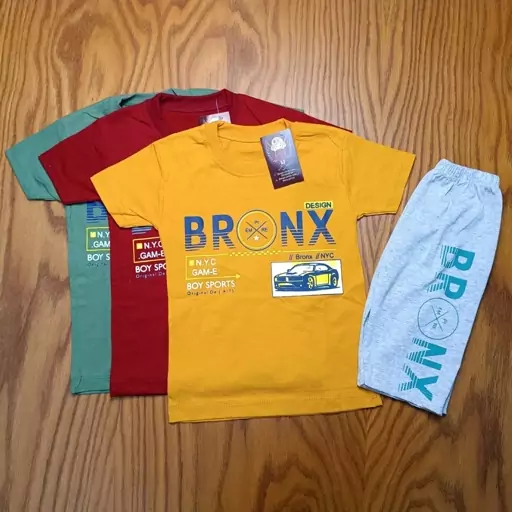 تیشرت شلوارک پسرانه طرح BRONX 