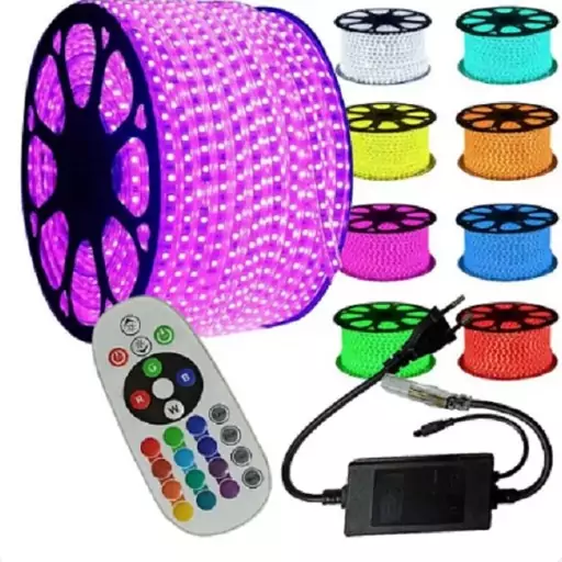  ریسه  220 rgb ولت با روکش 