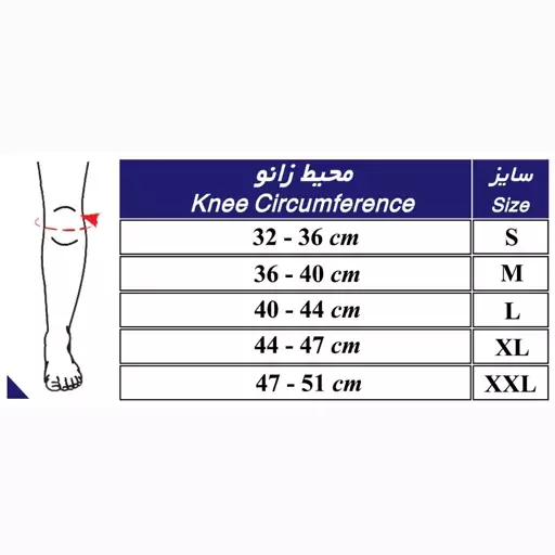 زانوبند نئوپرن چهار فنره طب و صنعت 