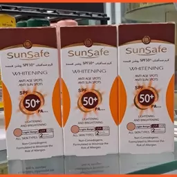 کرم ضد آفتاب SPF50 روشن کننده سان سیف بژ روشن