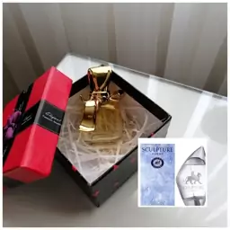 عطر اسکالیپچر مردانه و زنانه درجه یک 20گرمی همراه با شیشه آنتیک و جعبه هدیه 