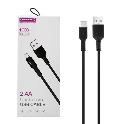 کابل تبدیل USB به MICROUSB کلومن مدل DK-50 طول 1 متر مشکی