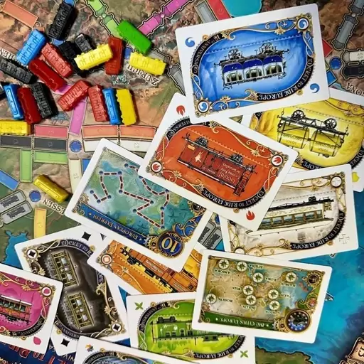 بازی Ticket to Ride Europeتیکت تو رایداروپا همراه افزونه برند میپل کینگ