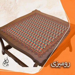 رومیزی مخمل لمینت دار لیزری ایران خاتون در ابعاد (90 در 90 ) کد 55