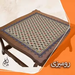 رومیزی مخمل لمینت دار لیزری ایران خاتون در ابعاد (90 در 90 ) کد 56