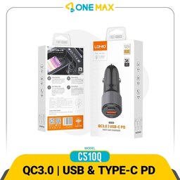 شارژر فندکی الدینیو مدل C510Q به همراه کابل تبدیل usb-C