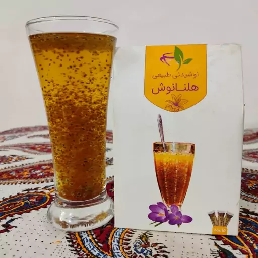 شربت فوری خاکشیر و تخم شربتی و دانه چیاو زعفران و شکر قهوه ای تک عددی توضیحات مطالعه شود