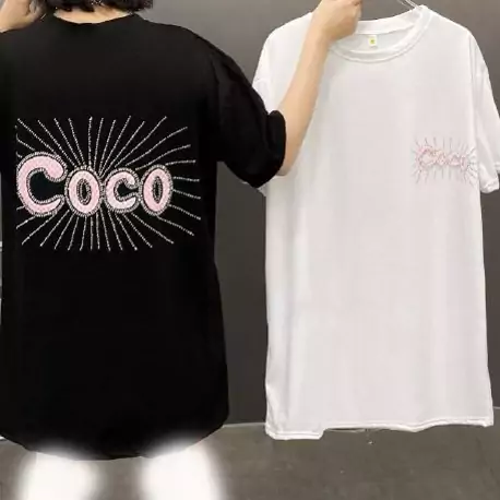 تیشرت زنانه و دخترانه خارجی تی شرت نگین دار coco