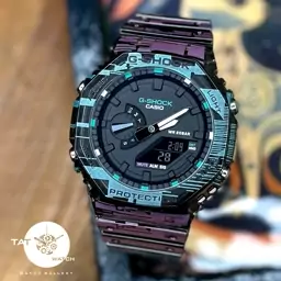 ساعت مچی جی شاک Ga2100شیشه ای چند رنگ یک سال گارانتی جعبه ارسال رایگانG-Shock